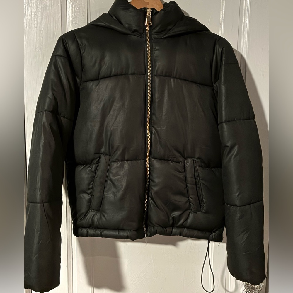 Fashion Nova Black Quilted Puffer Jacket